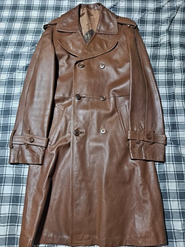 Cappotto pelle vintage - , leder