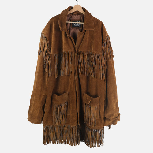 Cappotto giacca frange pelle