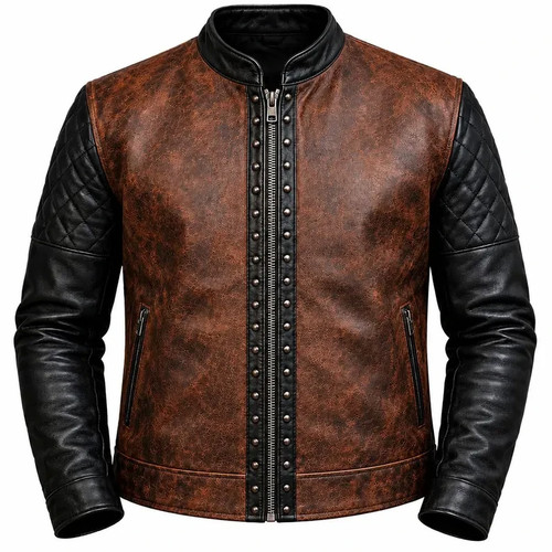 Giacca pelle marrone - , uomo