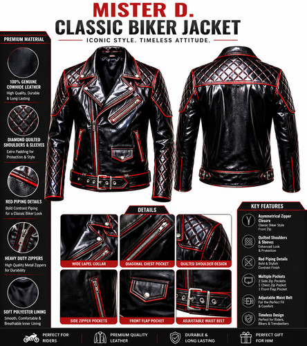 Giacca moto vera pelle - moto, di