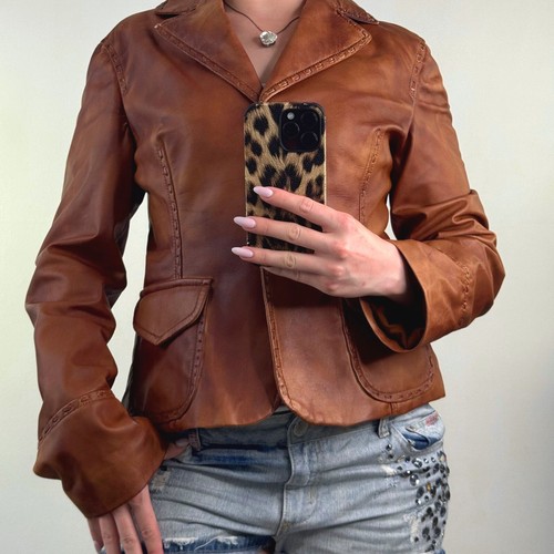 Y2k giacca vintage vera pelle - y2k,