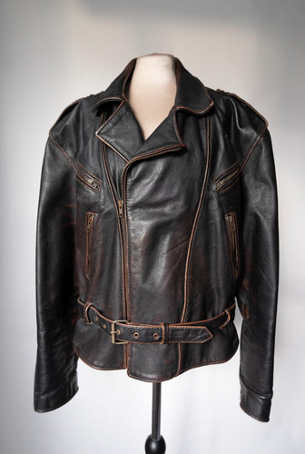 Giacca biker vintage pesante