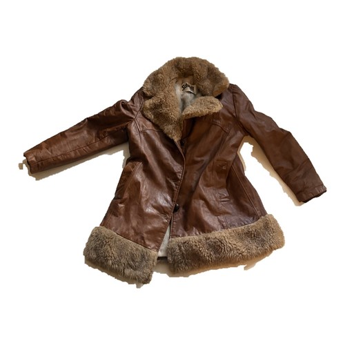 Cappotto pelle marrone schott - cappotto,